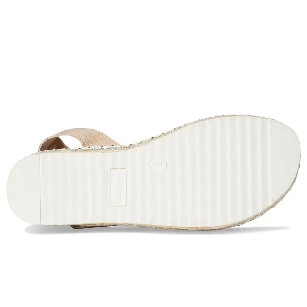 Steve Madden Charisa Sandals Kids 4 M Natural Open Toe Platform Strappy ZOGG3471